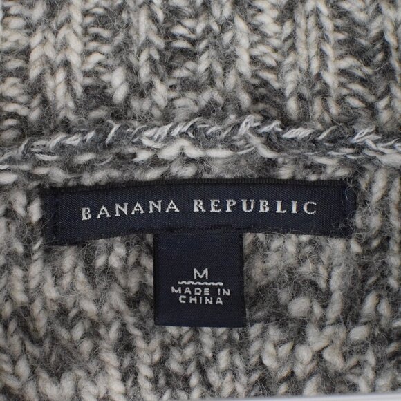 Banana Republic 100% Wool Womens Chunky Cozy Warm Cardigan Sweater Winter Fall M - Picture 7 of 9